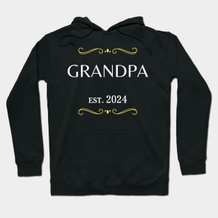 grandpa to be - grandpa est 2024 Hoodie